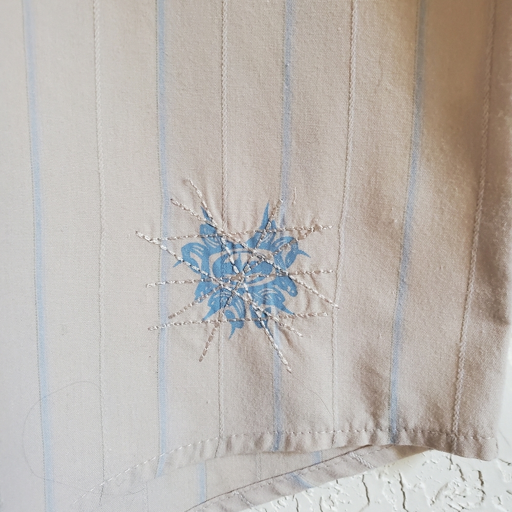 Split Y2k Stripped Button Up - image 2